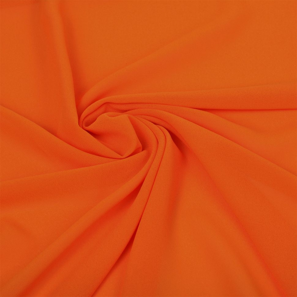 Ткань креп-шифон арт.TBY.8021-191 плот.105г/м2 100% ПЭ шир. 150см цв.191 мандариновый рул.35м