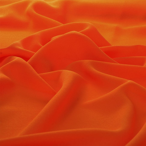 Ткань креп-шифон арт.TBY.8021-191 плот.105г/м2 100% ПЭ шир. 150см цв.191 мандариновый рул.35м