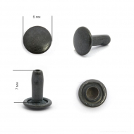 Хольнитены двухсторонние сталь New Star №0 6х6 (7,9мм) цв. оксид уп. 500шт