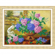 Набор для вышивания бисером ПАУТИНКА арт.Б-1277 Гортензия 38х28 см