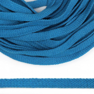 Шнур плоский х/б 15мм турецкое плетение цв.022 бирюза уп.50 м