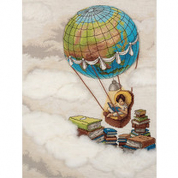 Набор для вышивания PANNA Золотая серия арт. VS-7182 Книжное путешествие 27х32 см