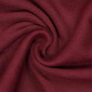 Ткань трикотаж Кашкорсе с лайкрой 300г пенье 60+60см бордо 19-1716 уп.3м