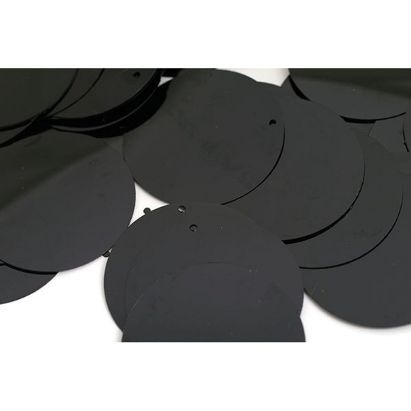 Пайетки россыпью арт.TBY-FLK129 25мм цв.A075 черный уп.50г