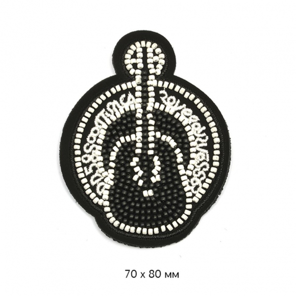 Аппликации пришивные арт.TBY.DPX161537 Гитара 5 шт 70х80 мм