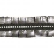 Тесьма рюш арт.TBY CS- 2 / 2-стор. шир.40мм цв.черный уп.13.71м