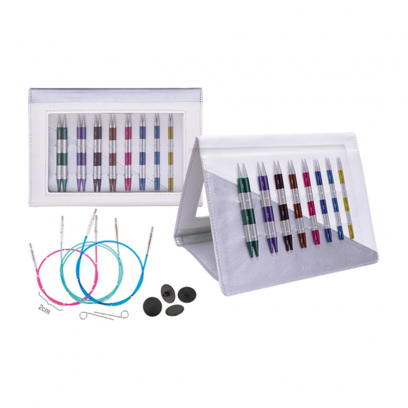 42140 Knit Pro Набор Deluxe Set Normal IC съемных спиц для вязания SmartStix (3,5мм, 4мм, 4,5мм, 5мм, 5,5мм, 6мм, 7мм, 8мм), 8 видов спиц
