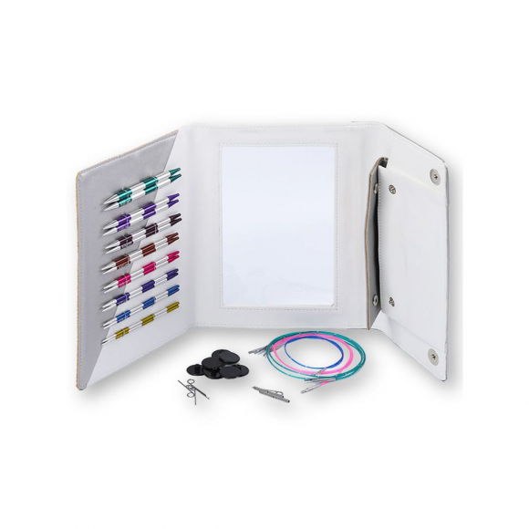 42140 Knit Pro Набор Deluxe Set Normal IC съемных спиц для вязания SmartStix (3,5мм, 4мм, 4,5мм, 5мм, 5,5мм, 6мм, 7мм, 8мм), 8 видов спиц