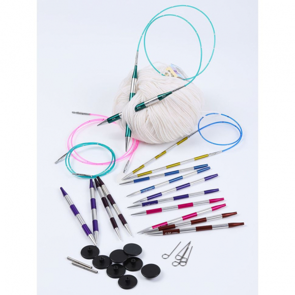 42140 Knit Pro Набор Deluxe Set Normal IC съемных спиц для вязания SmartStix (3,5мм, 4мм, 4,5мм, 5мм, 5,5мм, 6мм, 7мм, 8мм), 8 видов спиц