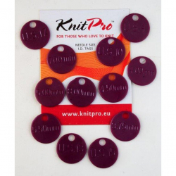10702 Knit Pro Метки для спиц (4мм, 5мм, 6мм, 8,75мм, 10мм, 12мм по 2шт), пластик, т.розовый
