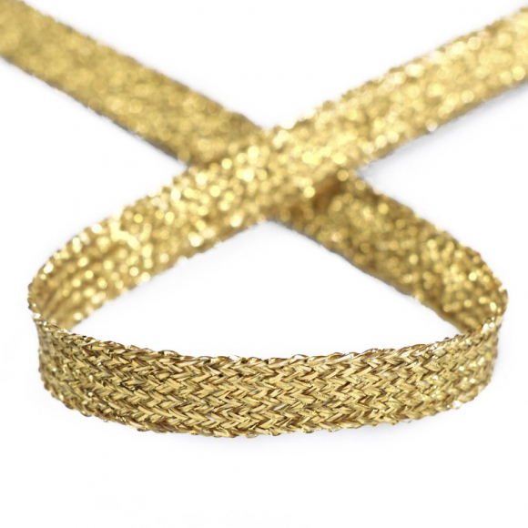 Тесьма PEGA тип декоративная люрексная, цвет золотой, 7,5 мм