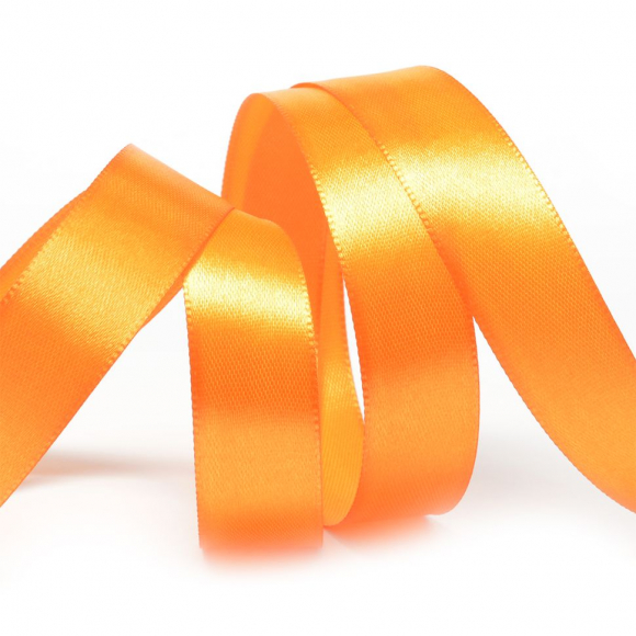 Лента атласная 20мм цв.3020 ярк.оранжевый IDEAL уп.27,4 м