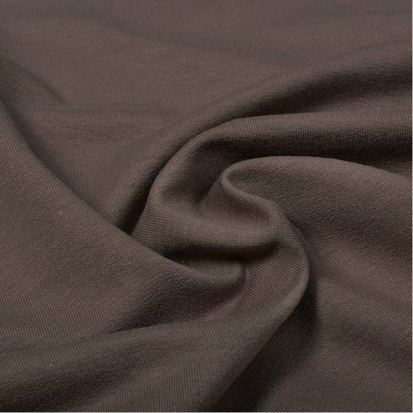 Ткань трикотаж Футер 2х нитка петля с лайкрой 230г пенье 180см какао уп.6м Ткань трикотаж Футер 2х нитка петля с лайкрой 230г пенье 180см какао уп.6м