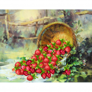 Рисунок на шелке МАТРЕНИН ПОСАД арт.37х49 - 4198 Клубника