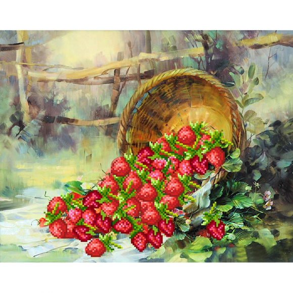 Рисунок на шелке МАТРЕНИН ПОСАД арт.37х49 - 4198 Клубника