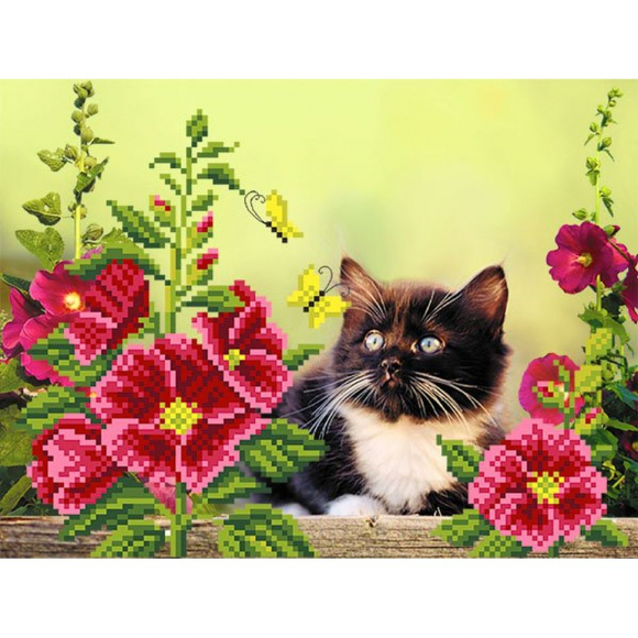 Рисунок на шелке МАТРЕНИН ПОСАД арт.28х34 - 4115 Котофей