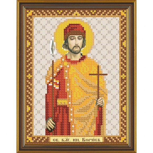 Рисунок на ткани бисер НОВА СЛОБОДА арт.БИС5158 Св.Блгв. Князь-страстотерпец 13х18см