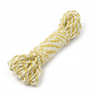Шнур витой мебельный арт.SHDV152 5мм уп.10м белый/золото