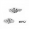 Застежка  MAGIC 4 HOBBY арт.MH.111922-2 цв. серебро 16х8 мм уп.10шт