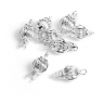 Застежка  MAGIC 4 HOBBY арт.MH.111922-2 цв. серебро 16х8 мм уп.10шт