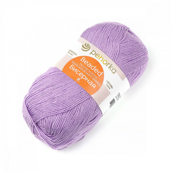 Пряжа для вязания ПЕХ Бисерная (100% акрил) 5х100г/450м цв.178 св. сиреневый
