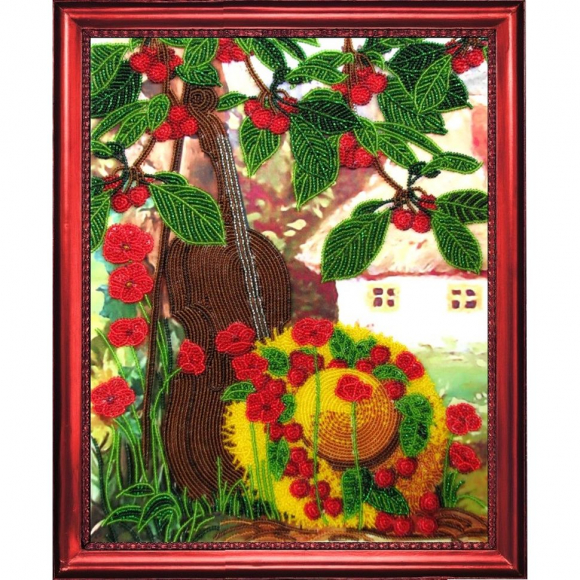 Рисунок на ткани BUTTERFLY арт. CA311 Вишневый сад 32х25 см