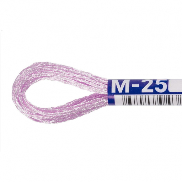Нитки для вышивания Gamma мулине NM металлик 100% полиэстер 12 x 8 м цв.М-25 лиловый