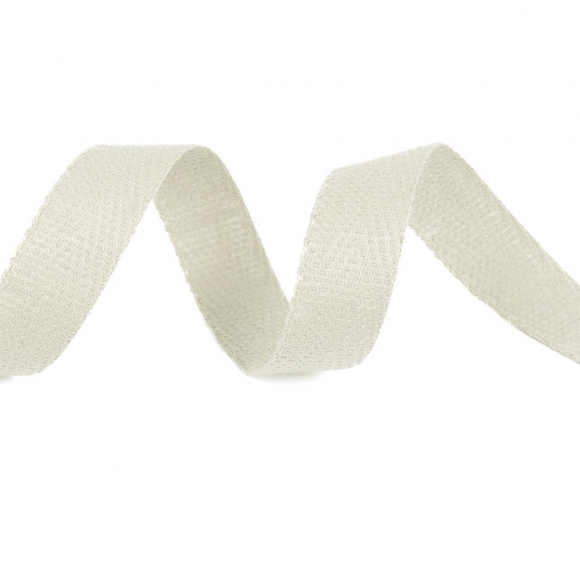 Тесьма киперная 13 мм хлопок 1,8г/см арт.12.2С-253К.13.003 цв.белый уп.50м