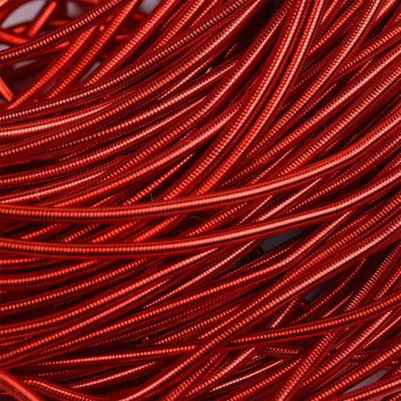 Канитель мягкая, гладкая арт.KAN/MD0,7-10 глянец, цв.красный уп.100 г