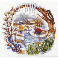 Набор для вышивания PANNA арт. D-1236 Весенний ручеек 24х26 см