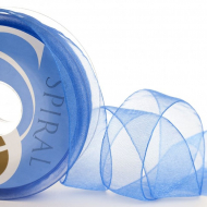 19238_Лента органза SAFISA, 7 мм, 25 м, цвет 93, барвинок