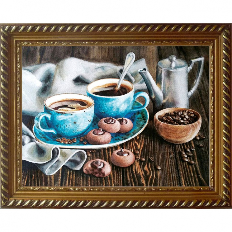 Набор для изготовления картин АЛМАЗНАЯ ЖИВОПИСЬ арт.АЖ.1424 Кофейная романтика 40х30 см