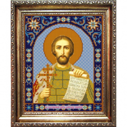 Рисунок на ткани (Бисер) КОНЁК арт. 9306 Святой Александр Невский 20х25 см