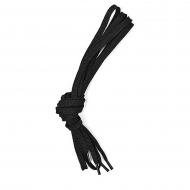 Шнурки плоские 5мм вощеные дл.150см цв. черный (25 компл)