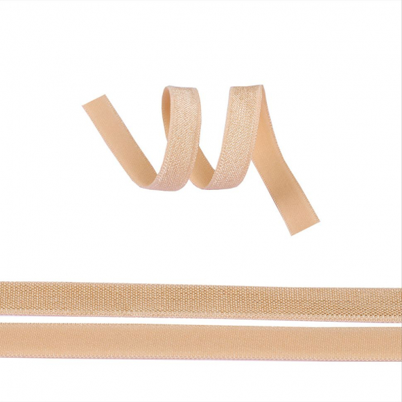 Резинка TBY бельевая окантовочная блестящая шир.10мм цв.S126 бежевый уп.50 м