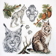 Набор для вышивания МАРЬЯ ИСКУСНИЦА арт.03.014.18 Зоология. Рысь обыкновенная 30х30 см