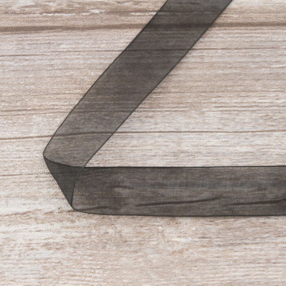 Лента органза SAFISA мини-рулон, 25 мм, 2,5 м, цвет 01, черный Лента органза SAFISA мини-рулон, 25 мм, 2,5 м, цвет 01, черный