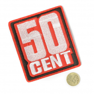 Термоаппликации вышитые арт.СП-317 50 cent 9,3х8,3см 5 шт