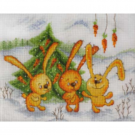 Набор для вышивания МАРЬЯ ИСКУСНИЦА арт.15.001.05 Заячья радость, по рисунку В. Кирдий 25х20 см