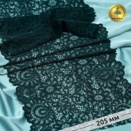 Кружево-стрейч KRUZHEVO арт.TBY.YSTL00839 шир.205мм цв.07 зеленый уп.25м