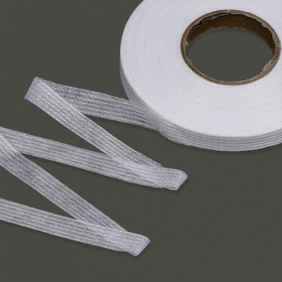 Лента Idealtex нитепрошивная неклеевая 10мм цв.белый рул.50м