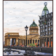 Набор для вышивания ПАЛИТРА арт.08.028 Дом компании Зингер 27х30см