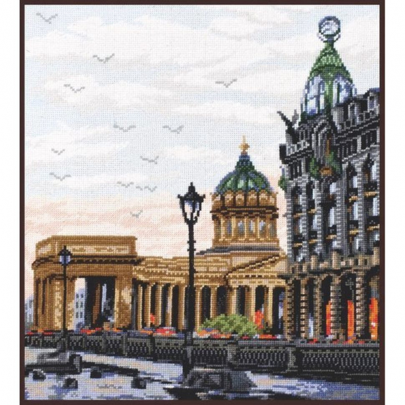 Набор для вышивания ПАЛИТРА арт.08.028 Дом компании Зингер 27х30см