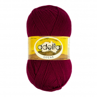 Пряжа ADELIA LUCAS (70% шерсть, 30% акрил) 5х100г/218м цв.07 бордовый