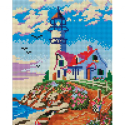 Набор Белоснежка для изготовления картин со стразами арт.БЛ.411-ST-PS Старый маяк 20х25 см