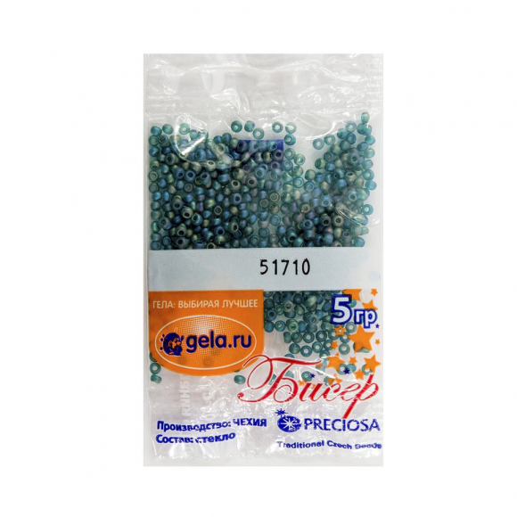 Бисер №10, 5 г., цвет 51710/1