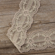 185622_Вышивка на тюле, 60 мм, цвет розовый