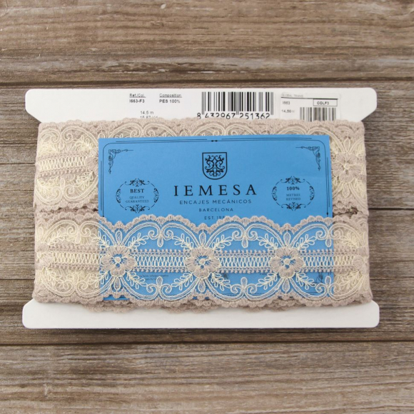 185622_Вышивка на тюле, 60 мм, цвет розовый