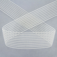 113076_Резинка поясная решетчатая, 28 мм, цвет белый