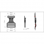Защелка замок 40/50мм SU50 цв.черный нагрузка 40 кг уп.100 шт